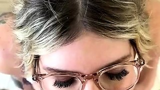 Rachel Jade Blowjob Cum Covered Glasses