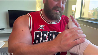 Dominating My Buff Personal Trainer - Footjob and Feet Domination with Jack Stacked