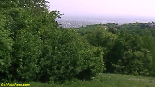 Extreme horny german couple loves wild outdoor anal sex