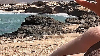 Nasty Girl Gave Me Stunning Handjob at a Nude Beach with a Huge Cumshot