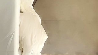 Cute amateur Asian web cam girl teases her great body