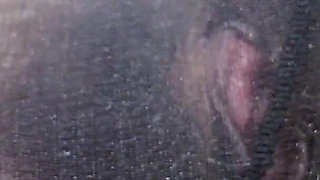 Open Wet Bush and Hairy Ass in Pantyhose (close-up) Facesitting POV