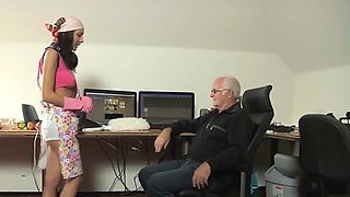 Romanian maid fucking with her old boss