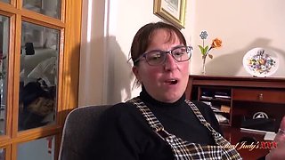 AuntJudysXXX - 48yo Busty MILF Boss Ruby Cattrall Sucks Your Cock at the Office