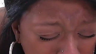 Sweet ebony Lexxi Loads POV deepthroat blowjob cum swallow