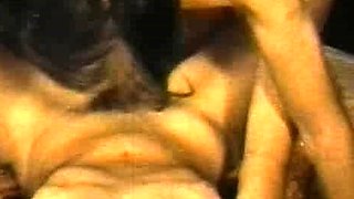 Skinny brunette MILF sucks and fucks a big cock