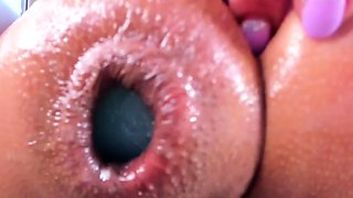 Big Boobed Blonde Masturbates With A Dildo In The Bathroom
