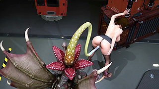 Busty doctor fucked by Lovecraftian monster