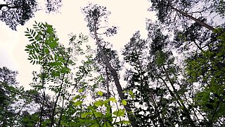 Busty curly brunette with big boobs fucks on couch