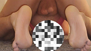 Slut getting fucked by a huge dildo and her mistress.