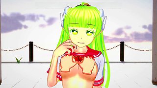 Anime porn, iruma kun hentai, big boobs