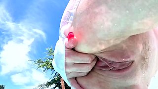 Great Big Boobs On Masturbating Redhead