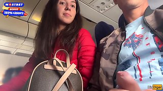 Risky Public Jerking Off On A Plane Full Of People - Public Dick Flashing - Katty West