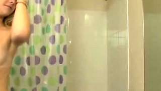 Sexy teen Chasity Bliss gets naked and has a shower while