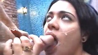 Vivian Beautiful and hot brunette moaning and enjoying giving her pussy and very tasty spit: Porn