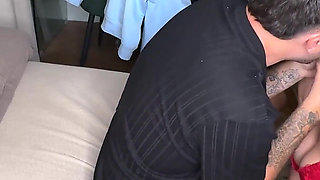 A Naughty Lingerie Fitting That Ends up with Blowjob and Sex in Bed