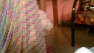 Desi Tamil Naughty Wife Renu Petticoat Blouse Saree Tease for Hubby's Friend! Indianhotwifex