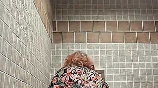 Big Beauty Nurse Vicki Dances and Strips in the Bathroom!