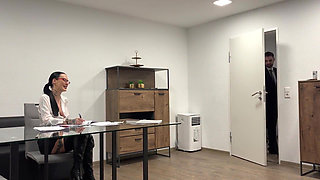 Bimbodoll Secretary Gets Fucked Hard by a Big Cock!