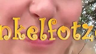 Blonde Unabashedly Pees in Front of the Camera