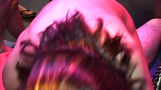 Mature Dark haired Group-fucked by Pulsating Shafts Cascading Jizm Everywhere