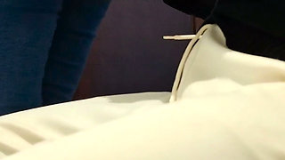 Making Out and Masturbation in Panties at the Office.
