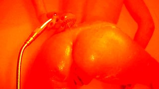 I wash my tender pussy in the bathroom