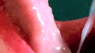Foreskin: She Gags From Huge Amounts of Sperm, Going Down Her Throat Closeup
