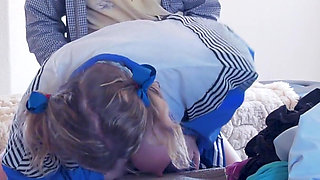 Squirting Stepdaughter Needs Help with Her Wet Pussy