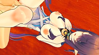 Hard-core, hentai, genshin impact futa