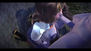 Hentai Uncensored - Hermi Blowjob and Fucked in a Park at Night - Japanese Asian Manga Anime Game Porn