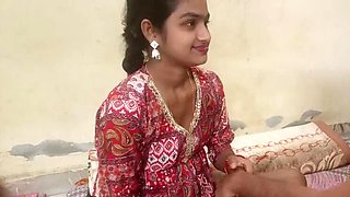 Desi Girlfriend Sucks Boyfriend's Cock in Romantic Reunion - Hot Indian Couple Sex in Room