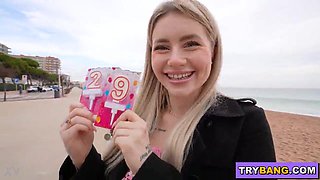 BANGBROS - French Blonde PAWG Georgia Koneva Taking Anal In Public