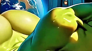 (4k) Ai 3D Animated - Horny Alien Slut X Human Male Fantasy (ai Visuals X)