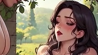 Waifu Garden Lady POV Full Vid - Panties Aside Penetration & Bench Close-up Fucking