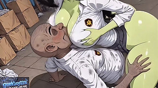 goth hot school teacher take care of the ugly man (Hentai 3D ai anime)