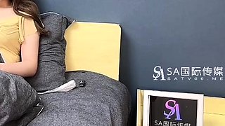 Skinny brunette MILF sucks and fucks a big cock