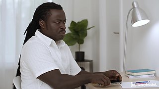 Miss Sally sneaky interracial sex