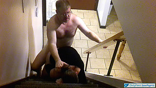 Blocking The Stairs Until He Cums In My Ass - Doggystyle Anal Fucking with Red Queen's Husband
