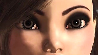 Hot horny brunette has passionate sex on the beach