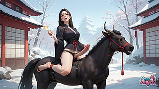 Snow Shrine Kimono Squirting Triple Penetration Orgy