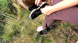 Vagina and Tit Punishment in the Woods