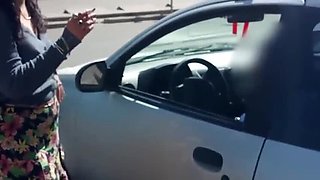 Valentino gets a blowjob from Vestani, his car turned into a fuckstop, while his wife films it all