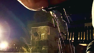 Pissing in a busy public area