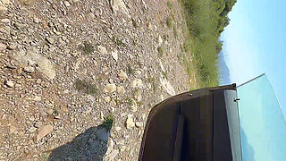 Rough Outdoor Fuck on the Car in Montenegro- Sexy Brunette Latina Show Extreme Blowjob and Fuck Doggy Style in POV
