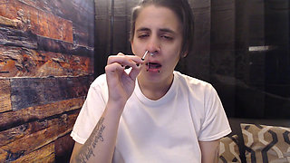 Chunky chewing snot dinner served