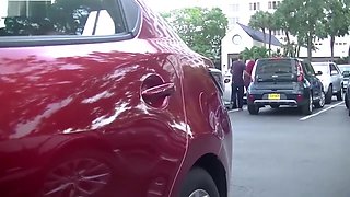 I Give A Tugjob And Blowjob To My Husbands Friend In The Parking Lot