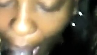 Black Homemade Cheating Slut Sucks Dick in Bathroom