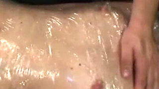 Bondage wrapped in foil humiliating