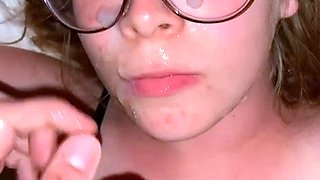 College girl Lina gets her first facial